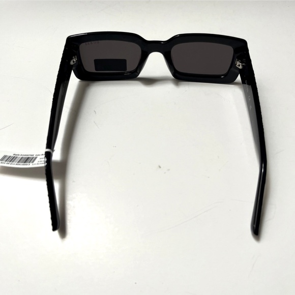 GUESS Slim Rectangle Sunglasses GO00076 Acetate Black Embossed Logo main image 5